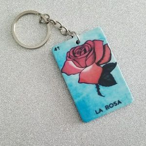 La Rosa Loteria Keychain